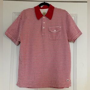 GANT BY MICHAEL BASTIAN Red and White Striped Polo Shirt